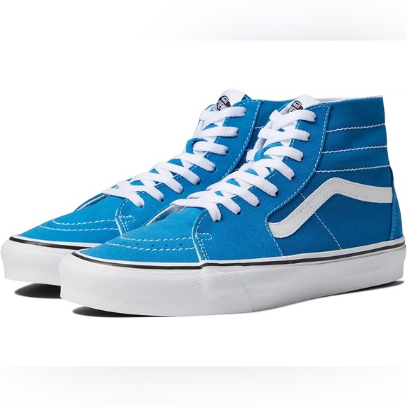 VANS SK8-HI Tapered Suede | Men’s 5.5; Women’s 7 | Theory Mediterranean Blue - Picture 1 of 6